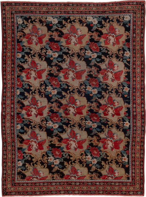 Antique Malayer Area Rug (4' x 5')
